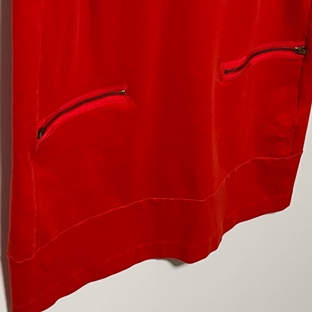 MADEWELL Fashionable Red Sleeveless Zip pockets easy wear versatile Sheath Dress - Picture 5 of 10